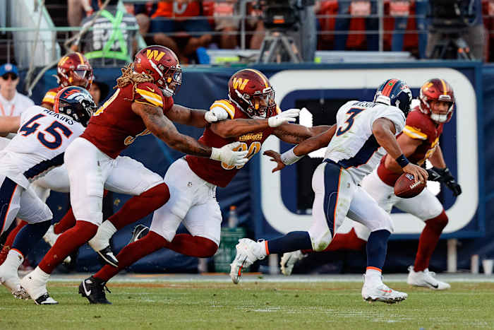 Chase Young and Montez Sweat have combined for 10.5 sacks this season.